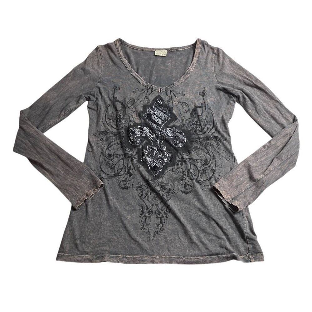 Daytrip Sequin Cross shirt longsleeve L